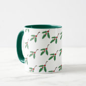 Kerst Holly Vakantie Koffiekop Mok (Voorkant links)