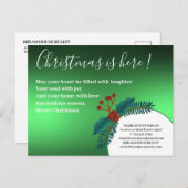 Kerst Holly verliest onroerend goed Feestdagenkaart (Voorkant / Achterkant)