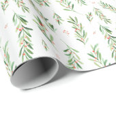 Kerst Holly Wreath Pattern Cadeaupapier (Rol Hoek)
