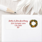 Kerst Holly Zonnebloem Bloemen Vakantie Krans Etiket (Insitu)