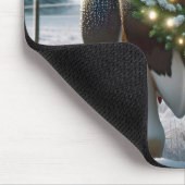 Kerst Holstein Koe met krans Muismat (Hoek)