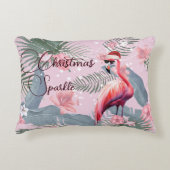 Kerst Home Accessoires Flamingo Tropical Accent Kussen (Voorkant)