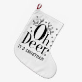 Kerst home decor kous op hert grote kerstsok (Voorkant (Hangend))