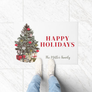 Kerst Home Decor met Naam Deurmat