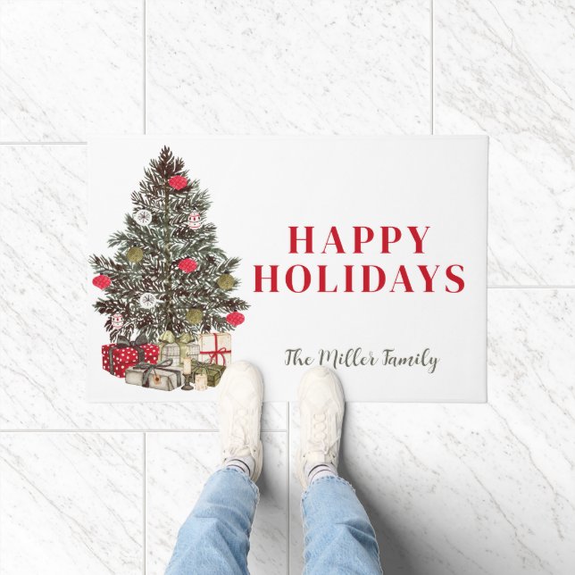 Kerst Home Decor met Naam Deurmat (Binnen)