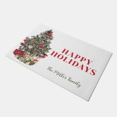 Kerst Home Decor met Naam Deurmat (Schuin)