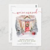 Kerst Home Moving Nieuwe Home aankondiging Briefkaart (Voorkant / Achterkant)
