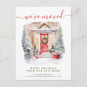 Kerst Home Moving Nieuwe Home aankondiging Briefkaart