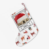 Kerst Hond Bone Huisdier Foto Puppy Kleine Kerstsok (Achterkant (Hangend))