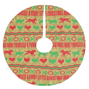 Kerst Hond en Kat Furries Kerstboom Rok