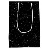 Kerst Hond en Pine In Sneeuwvlokken Medium Cadeauzakje (Achterkant)