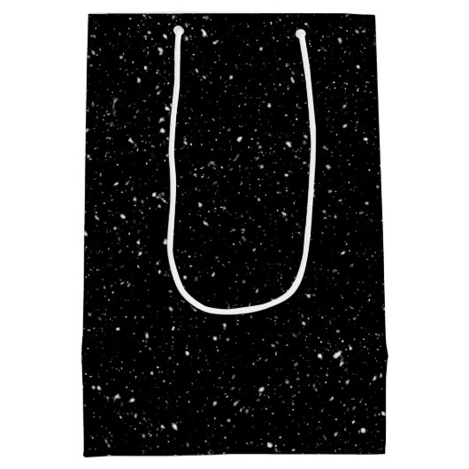 Kerst Hond en Pine In Sneeuwvlokken Medium Cadeauzakje (Achterkant)