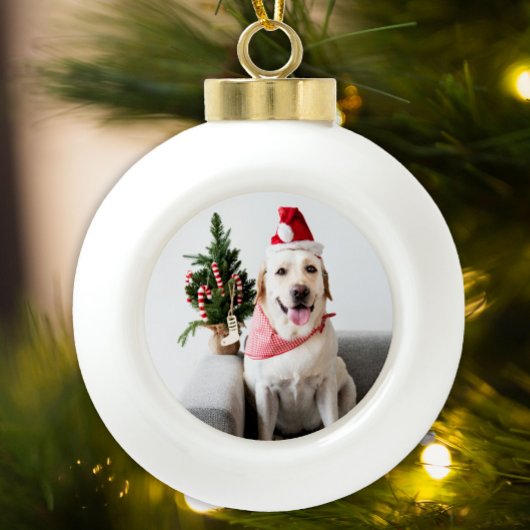 Kerst Hond foto minimaal modern Keramische Bal Ornament