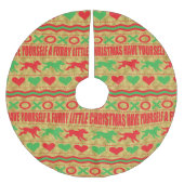 Kerst Hond Furries Kerstboom Rok (Voorkant)