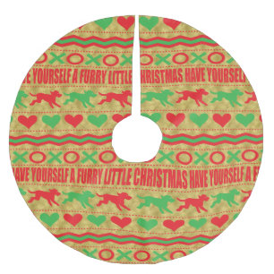 Kerst Hond Furries Kerstboom Rok