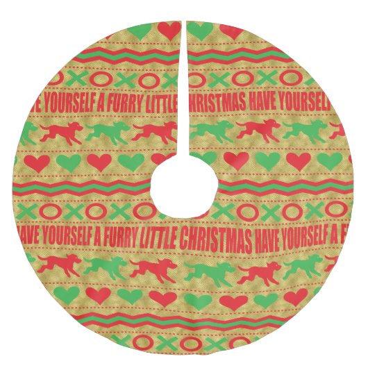 Kerst Hond Furries Kerstboom Rok (Voorkant)