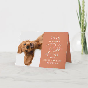 Kerst hond grappig ruff jaaroverzicht kaart