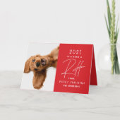 Kerst hond grappig ruff jaaroverzicht kaart (Voorkant)