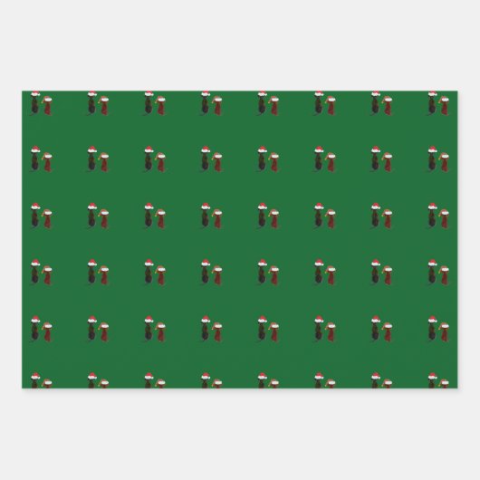 kerst hond inpakpapier vel (Voorkant 3)