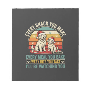 Kerst hond liefhebbers snack kijken notitieblok