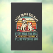 Kerst hond liefhebbers snack kijken raamsticker (Vel 3)