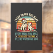 Kerst hond liefhebbers snack kijken raamsticker (Vel 2)