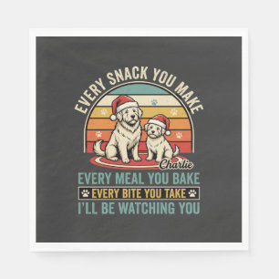 Kerst hond liefhebbers snack kijken servet