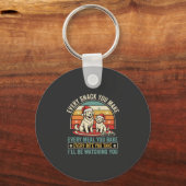 Kerst hond liefhebbers snack kijken sleutelhanger (Voorkant)