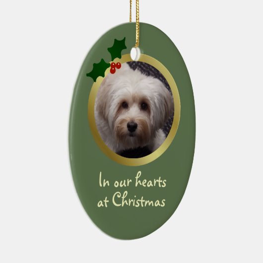 Kerst Hond Memorial Ornament (Rechts)