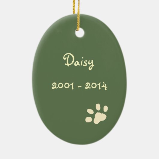  Kerst Hond Memorial Ornament (Achterkant)