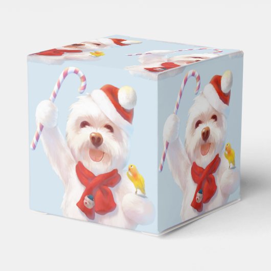 Kerst Hond met Candy Cane Bedankdoosjes (Achterkant)