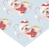 Kerst Hond met Candy Cane Korte Tafelloper (Hoek)