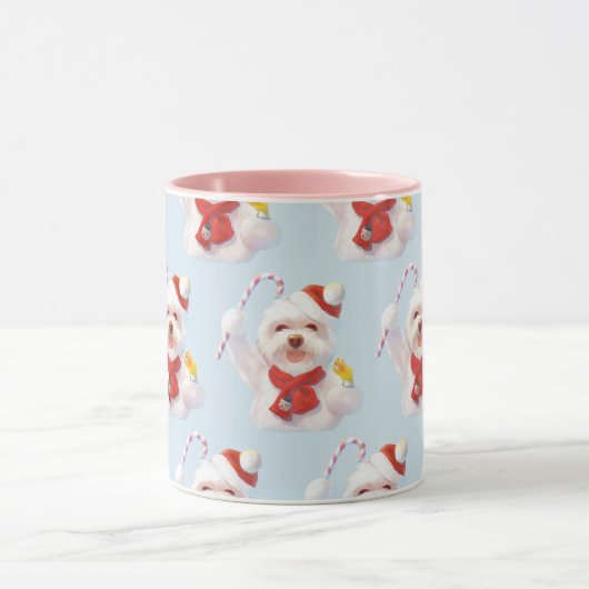 Kerst Hond met Candy Cane Mok (Midden)