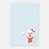 Kerst Hond met Candy Cane Post-it® Notes (Voorkant)
