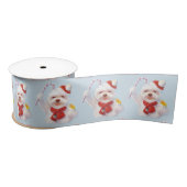 Kerst Hond met Candy Cane Satijnen Lint (Spoel)