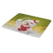 Kerst Hond met Candy Cane Snijplank (Hoek)