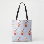 Kerst Hond met Candy Cane Tote Bag (Voorkant)