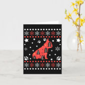 Kerst Hond Patroon Franse Bulldog Eigenaar 1 Kaart (Gele Bloem)