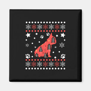 Kerst Hond Patroon Franse Bulldog Eigenaar 1 Magneet
