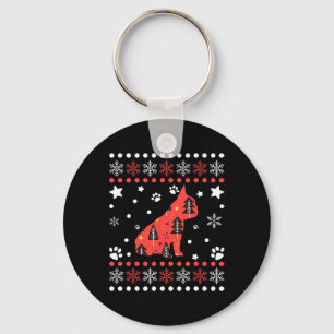 Kerst Hond Patroon Franse Bulldog Eigenaar 1 Sleutelhanger