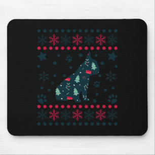 Kerst Hond Patroon Franse Bulldog eigenaar Muismat
