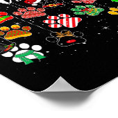 Kerst Hond Paw Print Buffalo Plaid Lelijke Kerstmi (Hoek)