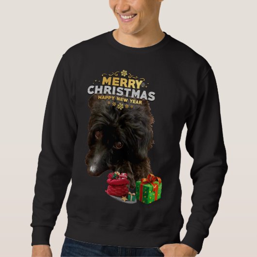 Kerst Hond Poodle Trui (Voorkant)