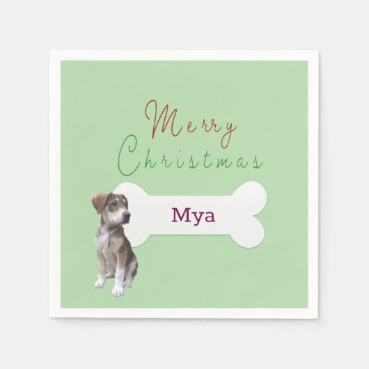 Kerst hond servet (Voorkant)
