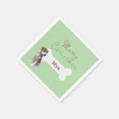 Kerst hond servet (Hoek)