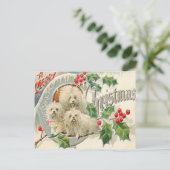 Kerst  honden feestdagenkaart (Staand voorkant)