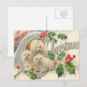 Kerst honden feestdagenkaart (Voorkant / Achterkant)