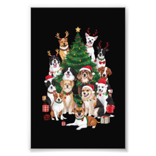 Kerst Honden Hond Liefhebber Vakantie Hond Moeder  Foto Afdruk