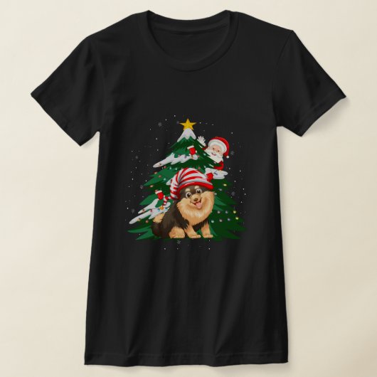 Kerst Honden, Hond Mam T-shirt (Laagn)