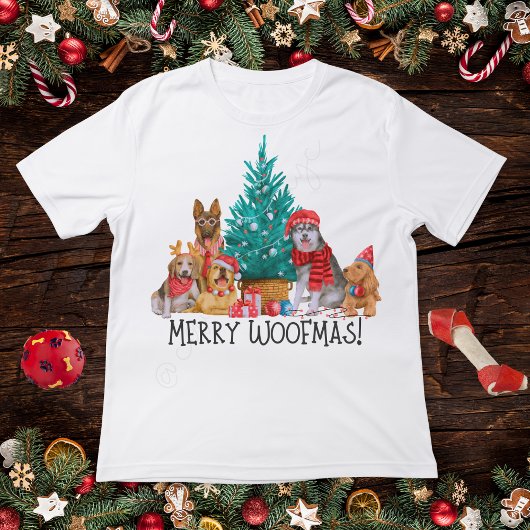 Kerst Honden, Merry Woofmas T-shirt